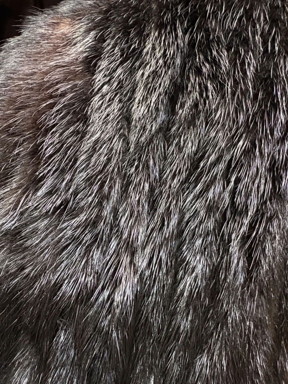 Saga Mink Brand Dark Brown/Black Mink Fur Jacket - Picture 3 of 9